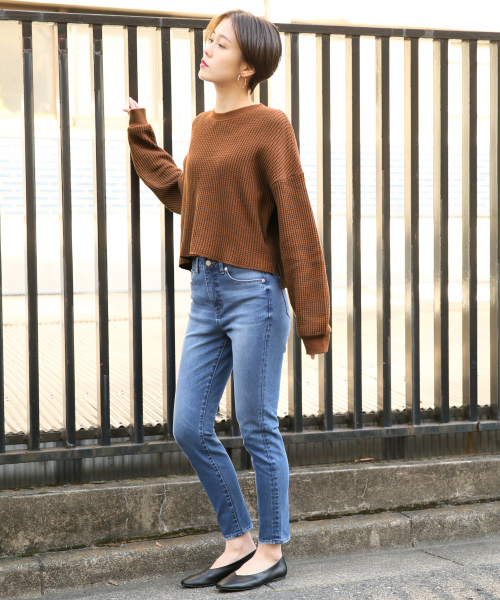 LOWRYS FARM(ローリーズファーム)の「オニワッフルショートプルオーバー 826010(Tシャツ/カットソー・レディース・オフホワイト/ブラック/ブラウン/ブルー・FREE)」の17枚目の写真