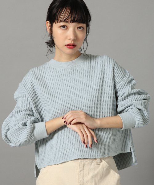 LOWRYS FARM(ローリーズファーム)の「オニワッフルショートプルオーバー 826010(Tシャツ/カットソー・レディース・オフホワイト/ブラック/ブラウン/ブルー・FREE)」の19枚目の写真