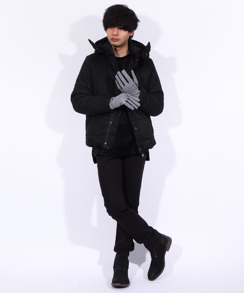 ８(eight)（エイト）の「メルトン ウール PUレザー 手袋 スマホ対応（手袋・メンズ・ブラック/ネイビー/グレー・FREE）」の19枚目の写真