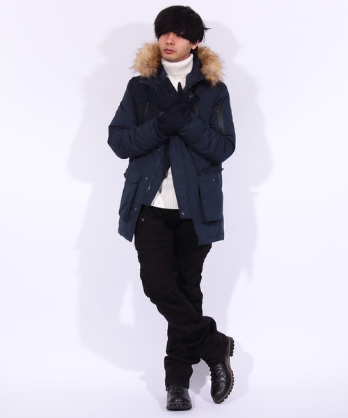 ８(eight)（エイト）の「メルトン ウール PUレザー 手袋 スマホ対応（手袋・メンズ・ブラック/ネイビー/グレー・FREE）」の13枚目の写真