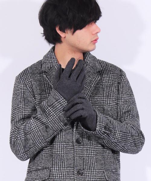 ８(eight)（エイト）の「メルトン ウール PUレザー 手袋 スマホ対応（手袋・メンズ・ブラック/ネイビー/グレー・FREE）」の22枚目の写真