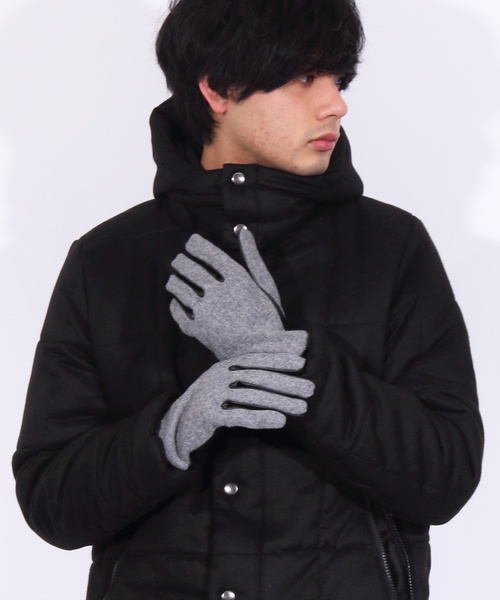 ８(eight)（エイト）の「メルトン ウール PUレザー 手袋 スマホ対応（手袋・メンズ・ブラック/ネイビー/グレー・FREE）」の10枚目の写真
