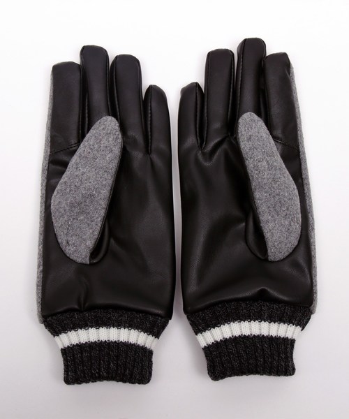 ８(eight)（エイト）の「メルトン ウール PUレザー 手袋 スマホ対応（手袋・メンズ・ブラック/ネイビー/グレー・FREE）」の20枚目の写真