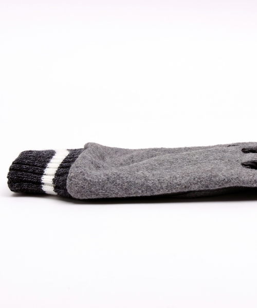 ８(eight)（エイト）の「メルトン ウール PUレザー 手袋 スマホ対応（手袋・メンズ・ブラック/ネイビー/グレー・FREE）」の17枚目の写真