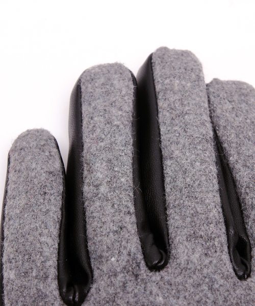 ８(eight)（エイト）の「メルトン ウール PUレザー 手袋 スマホ対応（手袋・メンズ・ブラック/ネイビー/グレー・FREE）」の11枚目の写真