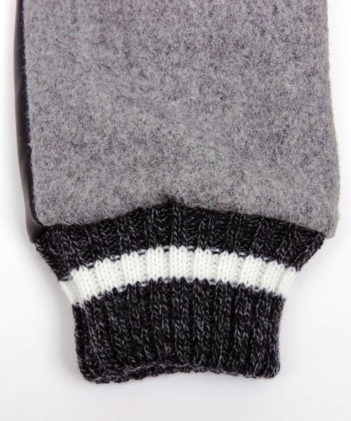 ８(eight)（エイト）の「メルトン ウール PUレザー 手袋 スマホ対応（手袋・メンズ・ブラック/ネイビー/グレー・FREE）」の9枚目の写真