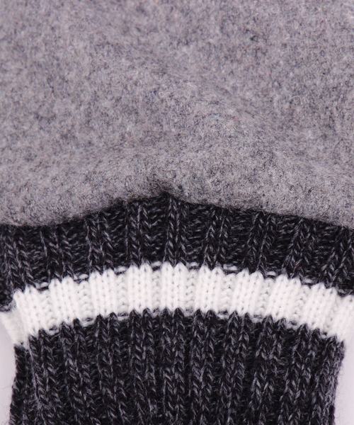 ８(eight)（エイト）の「メルトン ウール PUレザー 手袋 スマホ対応（手袋・メンズ・ブラック/ネイビー/グレー・FREE）」の6枚目の写真