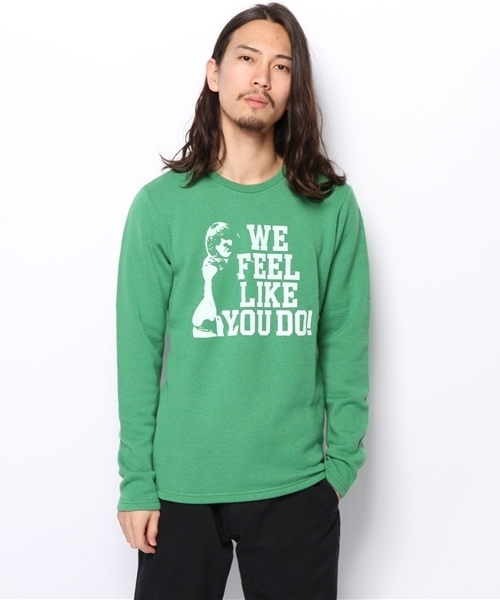 HYSTERIC GLAMOUR（ヒステリックグラマー）の「FEEL LIKE YOU DO pt T-SH（Tシャツ/カットソー・メンズ・ブラック/レッド/グリーン・SMALL/MEDIUM/LARGE）」の2枚目の写真