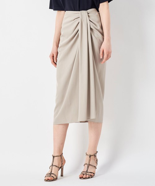 Whim Gazette（ウィムガゼット）の「デザインスカート（スカート・レディース・ネイビー/カーキ/グレイッシュベージュ・38/36）」の2枚目の写真