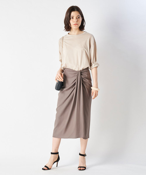 Whim Gazette（ウィムガゼット）の「デザインスカート（スカート・レディース・ネイビー/カーキ/グレイッシュベージュ・38/36）」の5枚目の写真