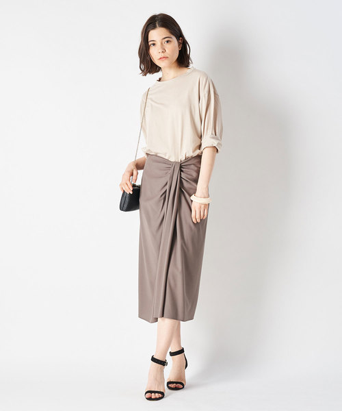 Whim Gazette（ウィムガゼット）の「デザインスカート（スカート・レディース・ネイビー/カーキ/グレイッシュベージュ・38/36）」の7枚目の写真