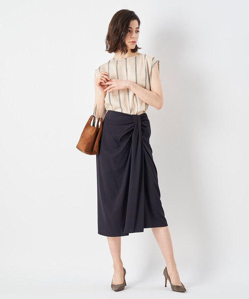 Whim Gazette（ウィムガゼット）の「デザインスカート（スカート・レディース・ネイビー/カーキ/グレイッシュベージュ・38/36）」の8枚目の写真