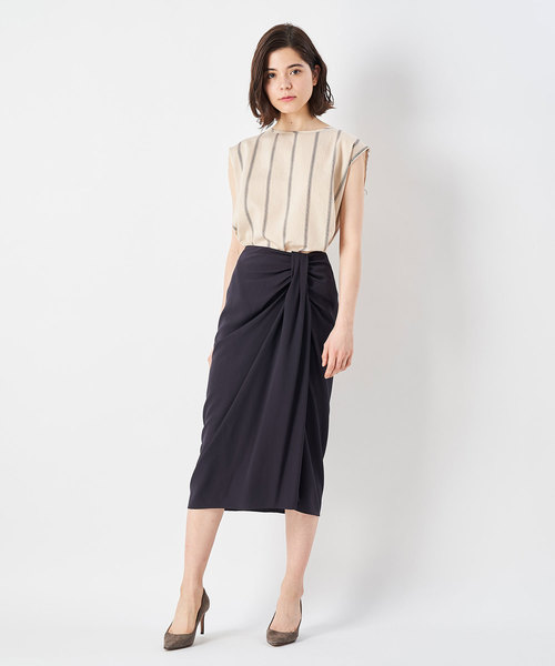 Whim Gazette（ウィムガゼット）の「デザインスカート（スカート・レディース・ネイビー/カーキ/グレイッシュベージュ・38/36）」の9枚目の写真