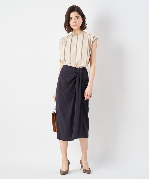 Whim Gazette（ウィムガゼット）の「デザインスカート（スカート・レディース・ネイビー/カーキ/グレイッシュベージュ・38/36）」の11枚目の写真