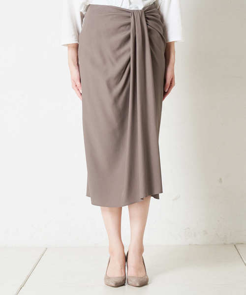 Whim Gazette（ウィムガゼット）の「デザインスカート（スカート・レディース・ネイビー/カーキ/グレイッシュベージュ・38/36）」の16枚目の写真