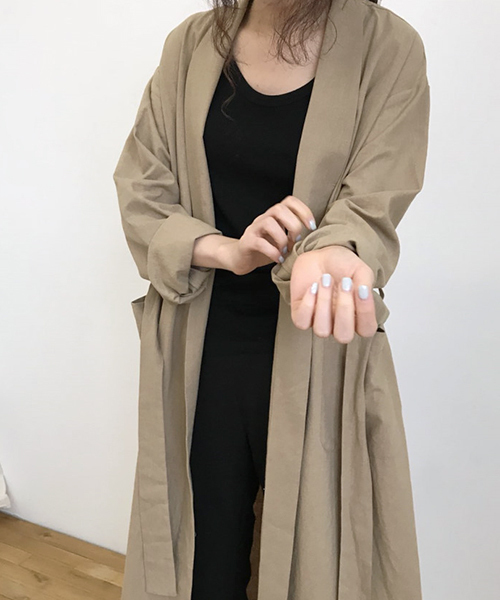 chuclla（チュクラ）の「【chuclla】コットンリネンガウン ガウン ライトアウター chw770（その他アウター・レディース・ベージュ・FREE）」の5枚目の写真
