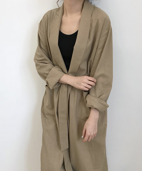 chuclla（チュクラ）の「【chuclla】コットンリネンガウン ガウン ライトアウター chw770（その他アウター・レディース・ベージュ・FREE）」の11枚目の写真