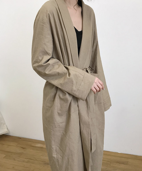 chuclla（チュクラ）の「【chuclla】コットンリネンガウン ガウン ライトアウター chw770（その他アウター・レディース・ベージュ・FREE）」の12枚目の写真