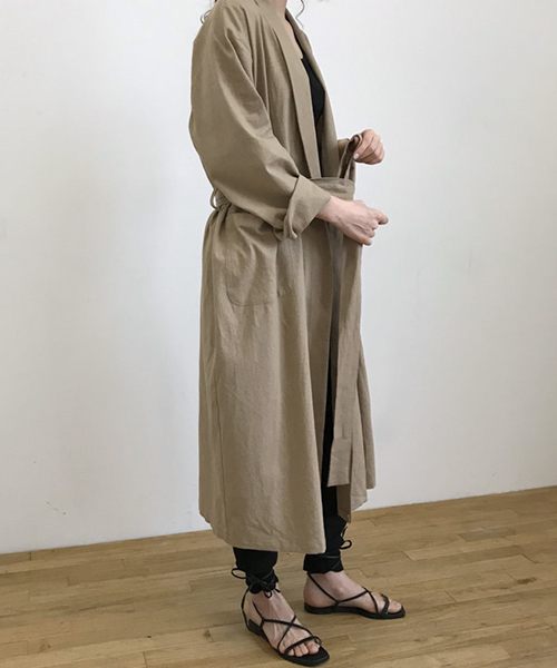 chuclla（チュクラ）の「【chuclla】コットンリネンガウン ガウン ライトアウター chw770（その他アウター・レディース・ベージュ・FREE）」の14枚目の写真