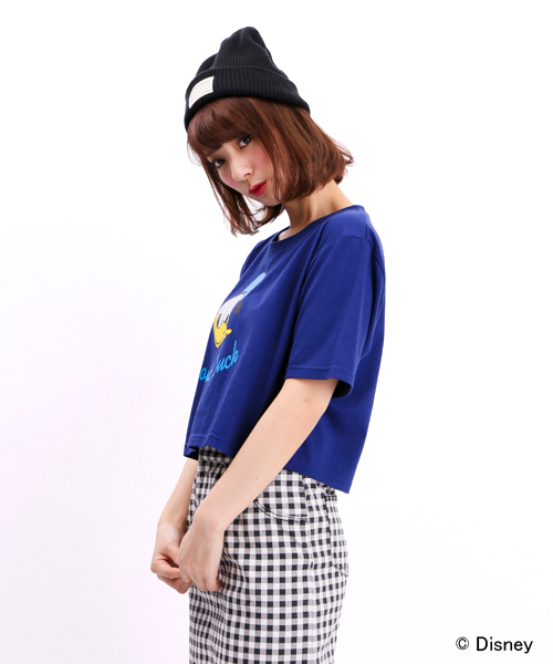 WEGO（ウィゴー）の「WEGO/ディズニーキャラクターTシャツ（Tシャツ/カットソー・レディース・オフホワイト/ネイビー/ライトイエロー/ライトピンク・FREE）」の8枚目の写真