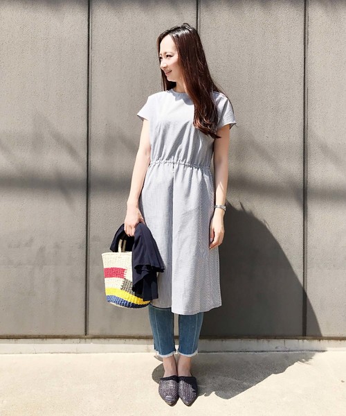 DECOY SINCE 1981（デコイシンスイチキュウハチイチ）の「ストライプワンピース（ワンピース・レディース・ネイビー/ブルー・11号/9号/13号）」の20枚目の写真