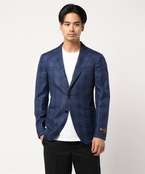 EDIFICE（エディフィス）の「タンピンジャケット ロロピアーナ カスリチェック（その他アウター・メンズ・ダークブルー/グレー・46/50）」の6枚目の写真
