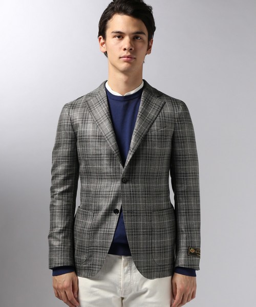 EDIFICE（エディフィス）の「タンピンジャケット ロロピアーナ カスリチェック（その他アウター・メンズ・ダークブルー/グレー・46/50）」の18枚目の写真