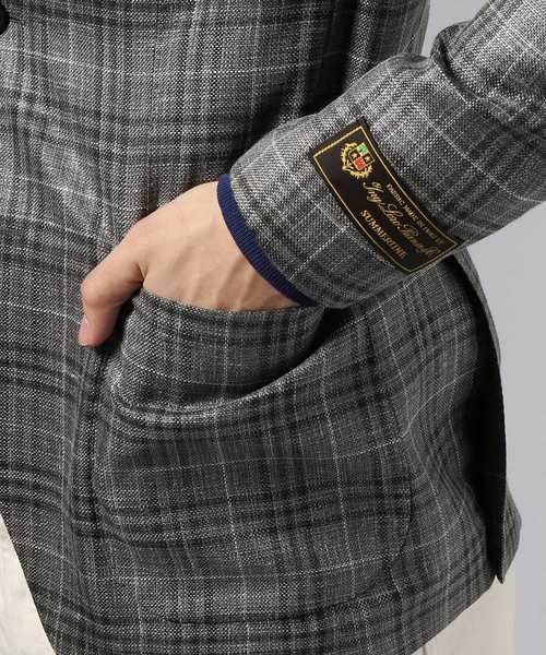 EDIFICE（エディフィス）の「タンピンジャケット ロロピアーナ カスリチェック（その他アウター・メンズ・ダークブルー/グレー・46/50）」の17枚目の写真