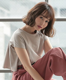 KOBE LETTUCE | バックギャザーフレアデザインカットソーバックシャントップス(Tシャツ/カットソー)