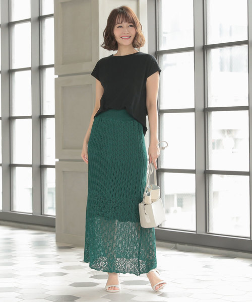 KOBE LETTUCE（コウベレタス）の「バックギャザーフレアデザインカットソーバックシャントップス（Tシャツ/カットソー・レディース・ブラック/パープル/グリーン/グレイッシュベージュ・FREE）」の16枚目の写真