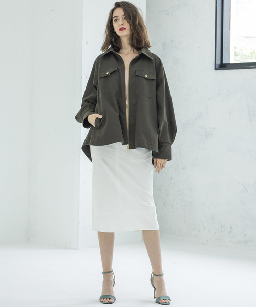 Emma Taylor（エマテイラー）の「デニムタイトスカート（ひざ下丈）（スカート・レディース・ネイビー/オフホワイト・38/36）」の8枚目の写真