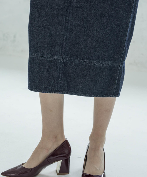 Emma Taylor（エマテイラー）の「デニムタイトスカート（ひざ下丈）（スカート・レディース・ネイビー/オフホワイト・38/36）」の20枚目の写真