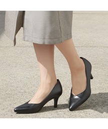 【fuwaraku】防水 ポインテッドトゥパンプス ＜6.5cmヒール＞ 【21.5cm～25.5cm】