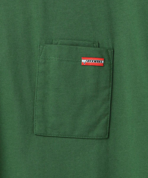AFFIX(表示禁止)(アフィックス)の「AFFIX(アフィックス)POCKET T-SHIRT(Tシャツ/カットソー・メンズ・ホワイト/ブラック/ケリー・LARGE/X-LARGE/MEDIUM)」の8枚目の写真