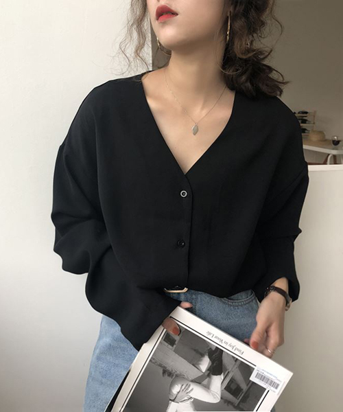 セール Mayree ドロップショルダー Vネック ブラウス シャツ ブラウス Mayree メイリー のファッション通販 Zozotown