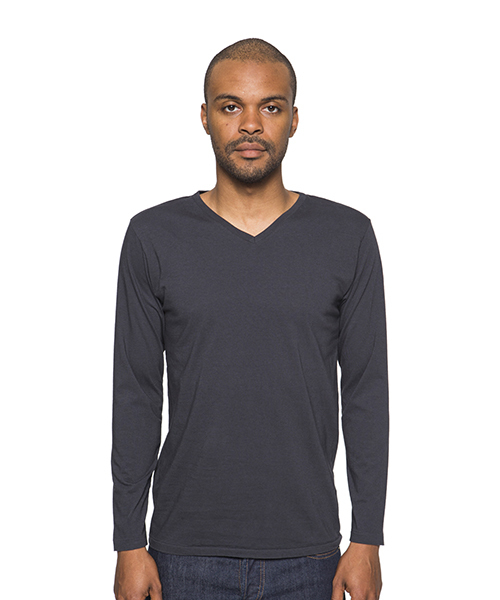 Sandinista(サンディニスタ)の「Cadet V/N L-S Tee / Vネック長袖Tシャツ(Tシャツ/カットソー・メンズ・ホワイト/ネイビー/ブラック/ヘザーグレー/チャコールグレー・SMALL/LARGE/MEDIUM/X-LARGE/X-SMALL)」の3枚目の写真