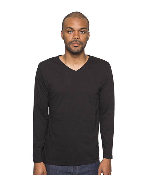 Sandinista(サンディニスタ)の「Cadet V/N L-S Tee / Vネック長袖Tシャツ(Tシャツ/カットソー・メンズ・ホワイト/ネイビー/ブラック/ヘザーグレー/チャコールグレー・SMALL/LARGE/MEDIUM/X-LARGE/X-SMALL)」の2枚目の写真