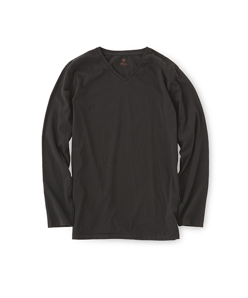 Sandinista(サンディニスタ)の「Cadet V/N L-S Tee / Vネック長袖Tシャツ(Tシャツ/カットソー・メンズ・ホワイト/ネイビー/ブラック/ヘザーグレー/チャコールグレー・SMALL/LARGE/MEDIUM/X-LARGE/X-SMALL)」の8枚目の写真