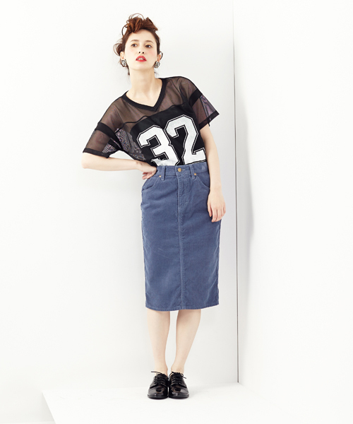 Another Edition(アナザーエディション)の「■AE×Lee CORD SK◆(スカート・レディース・オフホワイト/コバルトブルー・MEDIUM/SMALL)」の1枚目の写真