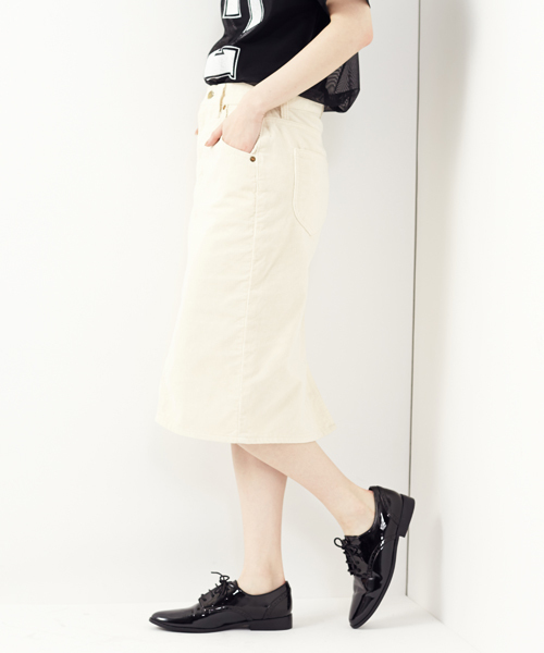 Another Edition(アナザーエディション)の「■AE×Lee CORD SK◆(スカート・レディース・オフホワイト/コバルトブルー・MEDIUM/SMALL)」の3枚目の写真
