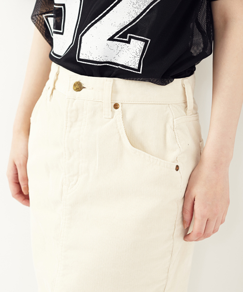 Another Edition(アナザーエディション)の「■AE×Lee CORD SK◆(スカート・レディース・オフホワイト/コバルトブルー・MEDIUM/SMALL)」の7枚目の写真