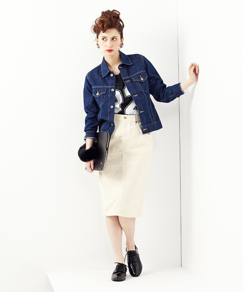 Another Edition(アナザーエディション)の「■AE×Lee CORD SK◆(スカート・レディース・オフホワイト/コバルトブルー・MEDIUM/SMALL)」の4枚目の写真