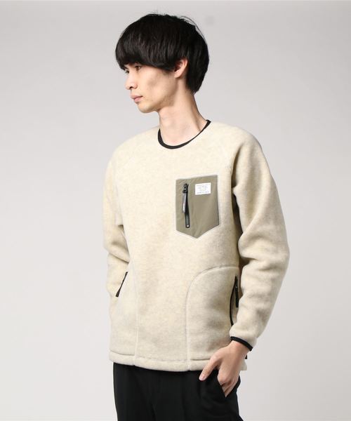 Denime（ドゥニーム）の「ポーラテック別注フリースクルーネックプルオーバー（その他アウター・メンズ・グレー/オートミール/スミクロ・MEDIUM/LARGE/X-LARGE）」の12枚目の写真