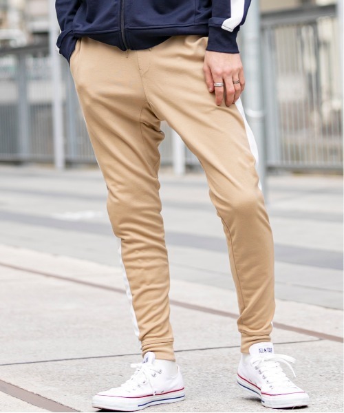 JILL BLAZE（ジルブレイズ）の「T/Cポンチ ／ リラックス サイドライン ジョガーパンツ（その他パンツ・メンズ・ホワイト/チャコールグレー/ブラック/ベージュ/グレー/ネイビー・S/M/L/LL）」の5枚目の写真