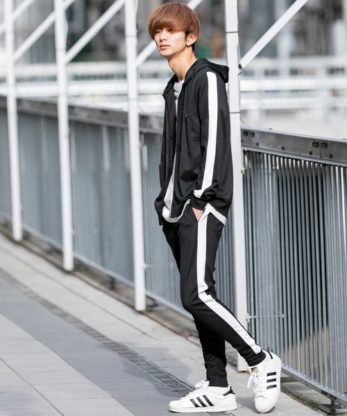 JILL BLAZE（ジルブレイズ）の「T/Cポンチ ／ リラックス サイドライン ジョガーパンツ（その他パンツ・メンズ・ホワイト/チャコールグレー/ブラック/ベージュ/グレー/ネイビー・S/M/L/LL）」の12枚目の写真