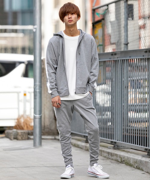 JILL BLAZE（ジルブレイズ）の「T/Cポンチ ／ リラックス サイドライン ジョガーパンツ（その他パンツ・メンズ・ホワイト/チャコールグレー/ブラック/ベージュ/グレー/ネイビー・S/M/L/LL）」の9枚目の写真