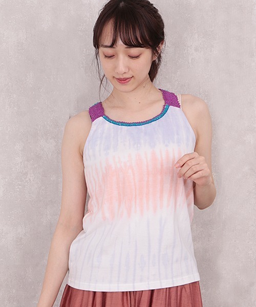 チチカカ（チチカカ）の「タイダイカラフルクロシェ　タンクトップ（タンクトップ・レディース・その他1/その他2・MEDIUM/LARGE）」の2枚目の写真