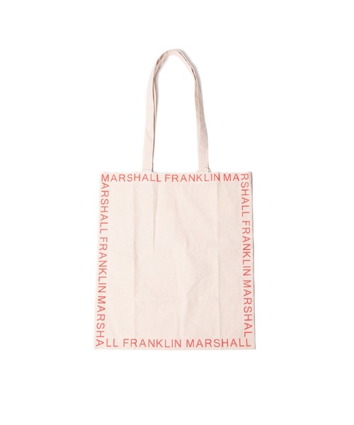 FRANKLIN & MARSHALL（フランクリンマーシャル）の「FRANKLIN & MARSHALL / Cotton canvas Print Tote（トートバッグ・メンズ・ホワイト×レッド/ホワイト×グリーン/ホワイト×ブルー/ホワイト×ホワイト/ホワイト×ブラック/ホワイト×パープル・FREE）」の2枚目の写真