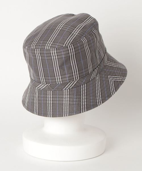 Name.（ネーム）の「【Name.】C/N PLAID BUCKET HAT / NMAC-20SS-001（ハット・メンズ・グレー・FREE）」の2枚目の写真