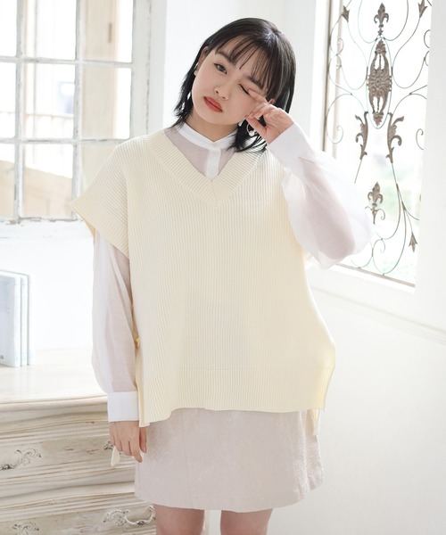 one after another NICE CLAUP（ワンアフターアナザーナイスクラップ）の「シアーシャツブラウス（シャツ/ブラウス・レディース・オフホワイト/ベージュ/グリーン/ミント・FREE）」の16枚目の写真